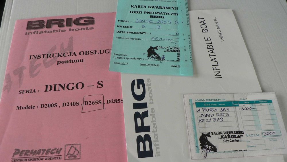 Ponton BRIG model D265 -S