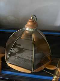 Lampa ozdobna wisząca i 2 kinkiety vintage