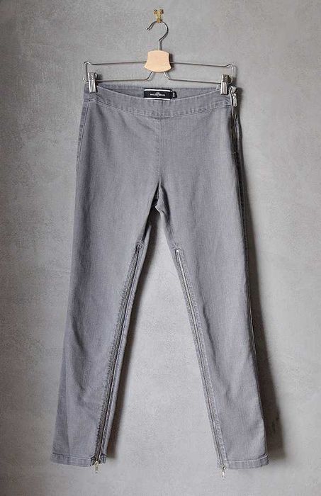 Rockowe jegginsy by Malene Birger zamki zip szare 27/32