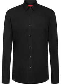 Czarna koszula Hugo Boss Elisha slim fit, rozmiar 41/L