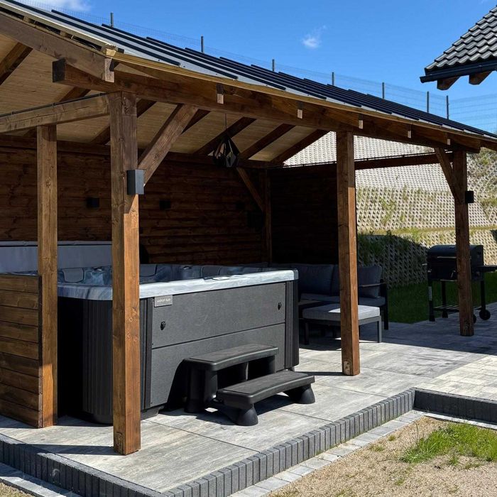 Wanna Jacuzzi Viskan SANDO – Luksusowy hydromasaż dla 6 osób, 52 dysze