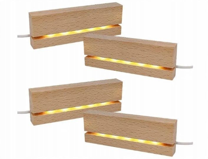 4-częściowa podstawa z oświetleniem LED, ciepła