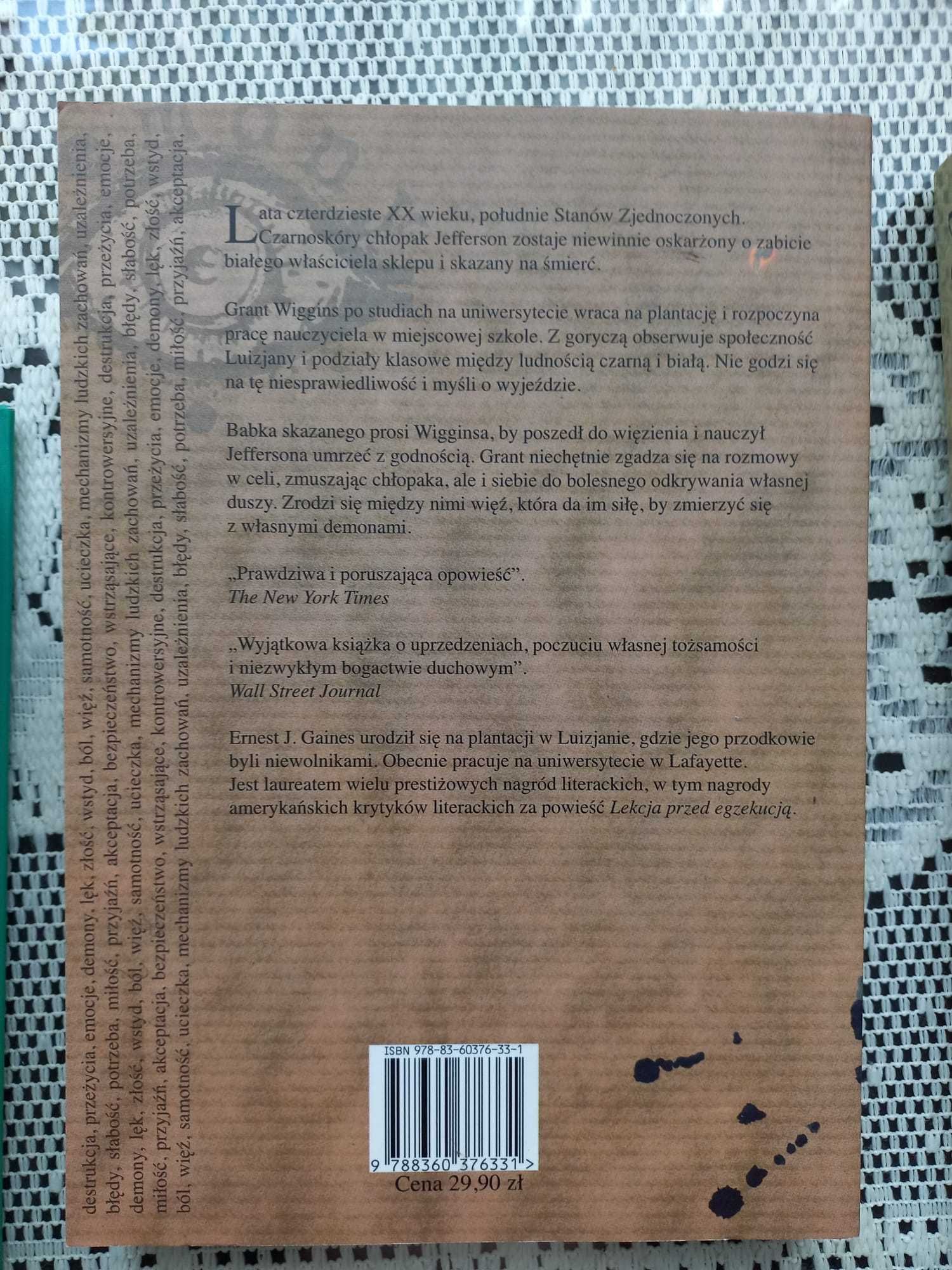 Lekcja przed egzekucją - Ernest J.Gaines
