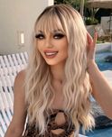 Peruka blond z grzywką