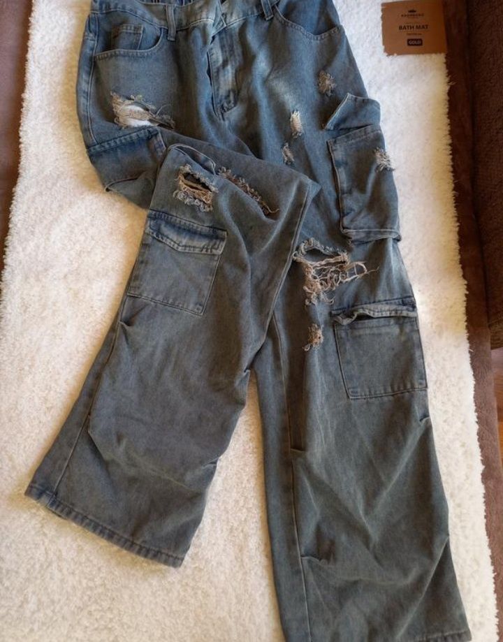 Продам джинсы трубы, джинсы широкие, джинсы baggy, джинсы рваные