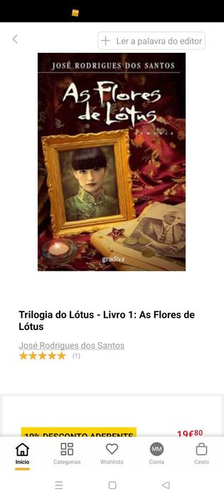 Livro Flor de Lótus . José Rodrigues dos Santos