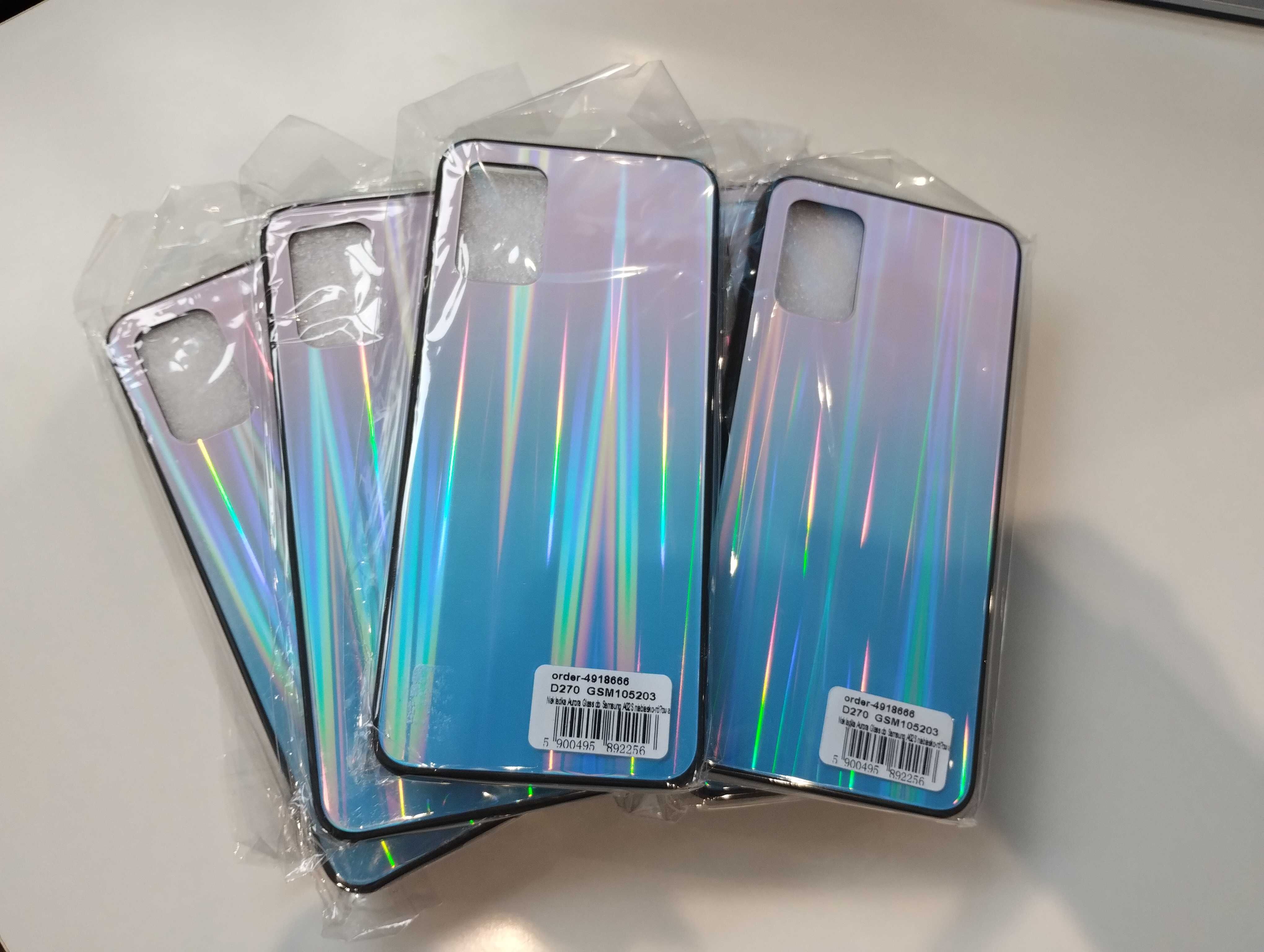 Nakładka Aurora Glass do Samsung Galaxy A02 S niebiesko-różowa 002954