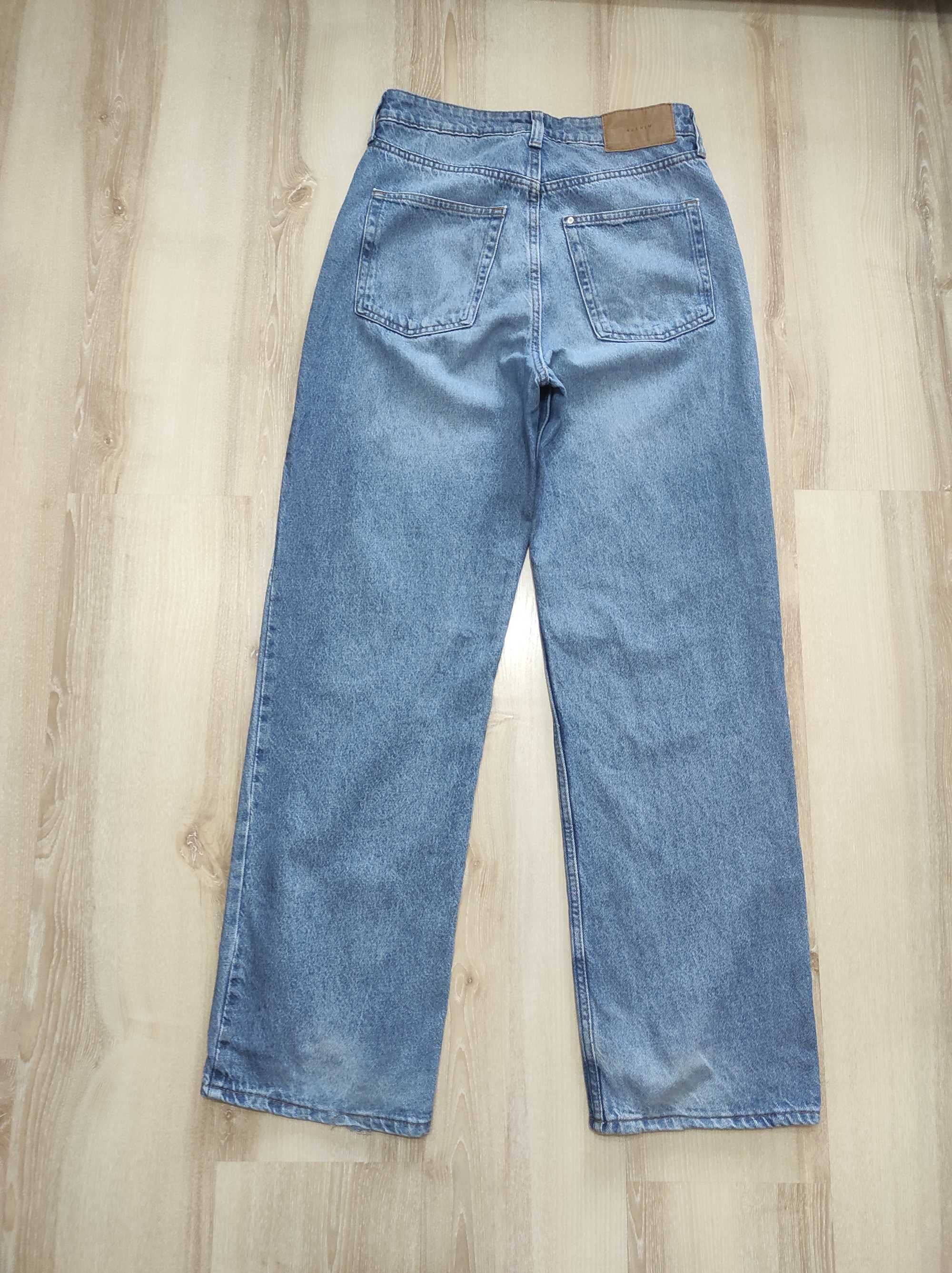Прямые плотные джинсы трубы, джинсы-бананы Denim, джинсы-трубы на S-M