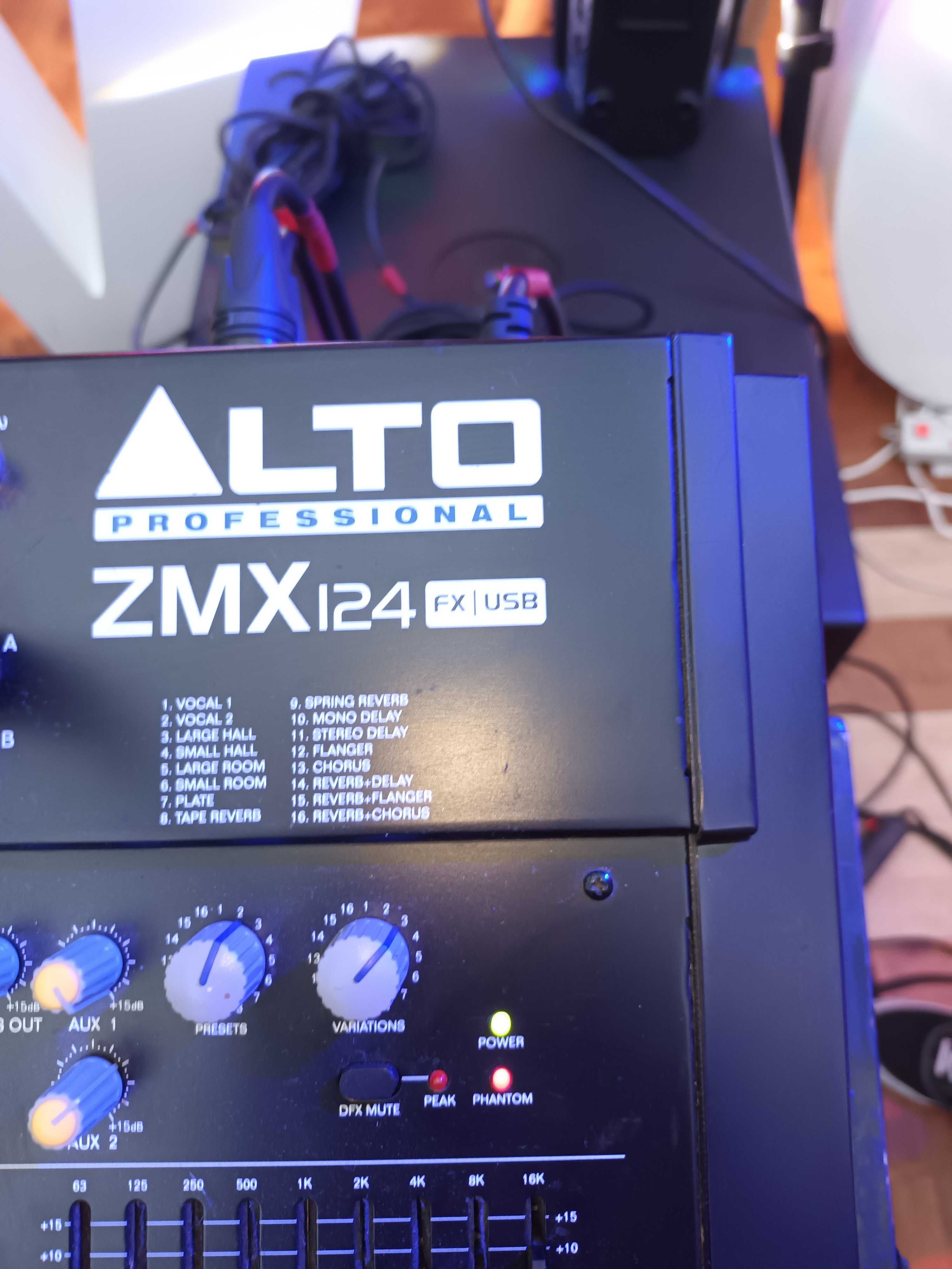 Mixer Alto profesional zmx 124 USB