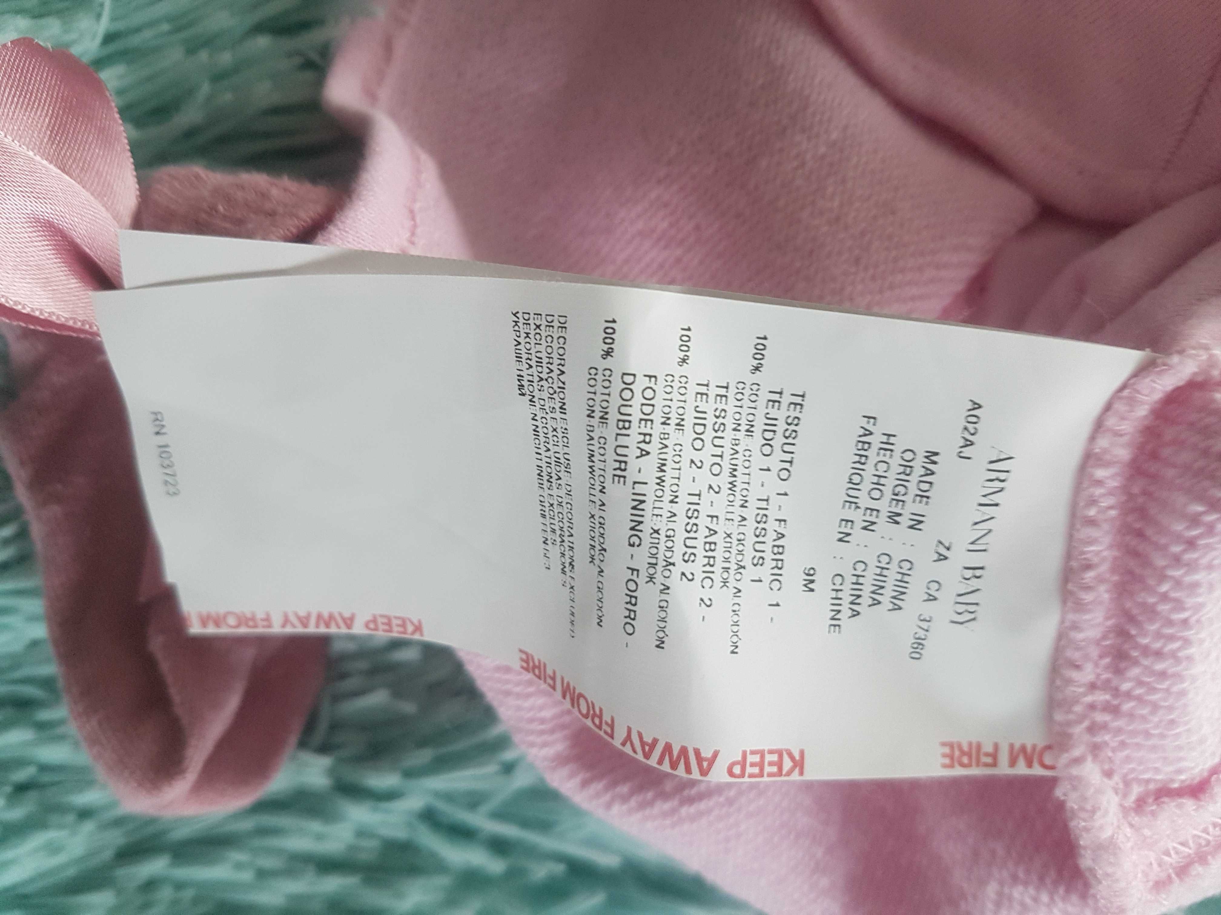 Paka, ubranka ,dla dziewczynki Armani, Mayoral r. 68- 74( 6 m)