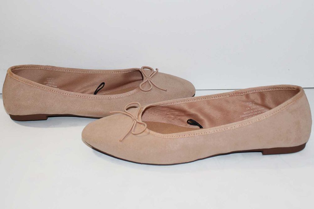 H&M balerinki 37 jasnoróżowe brzoskwiniowe pudrowe beżowe Sylwester