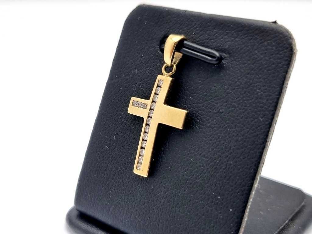 Klasyczna złota zawieszka krzyżyk 333 1,07g