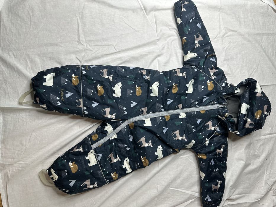 Зимовий дитячий теплий цільний комбінезон