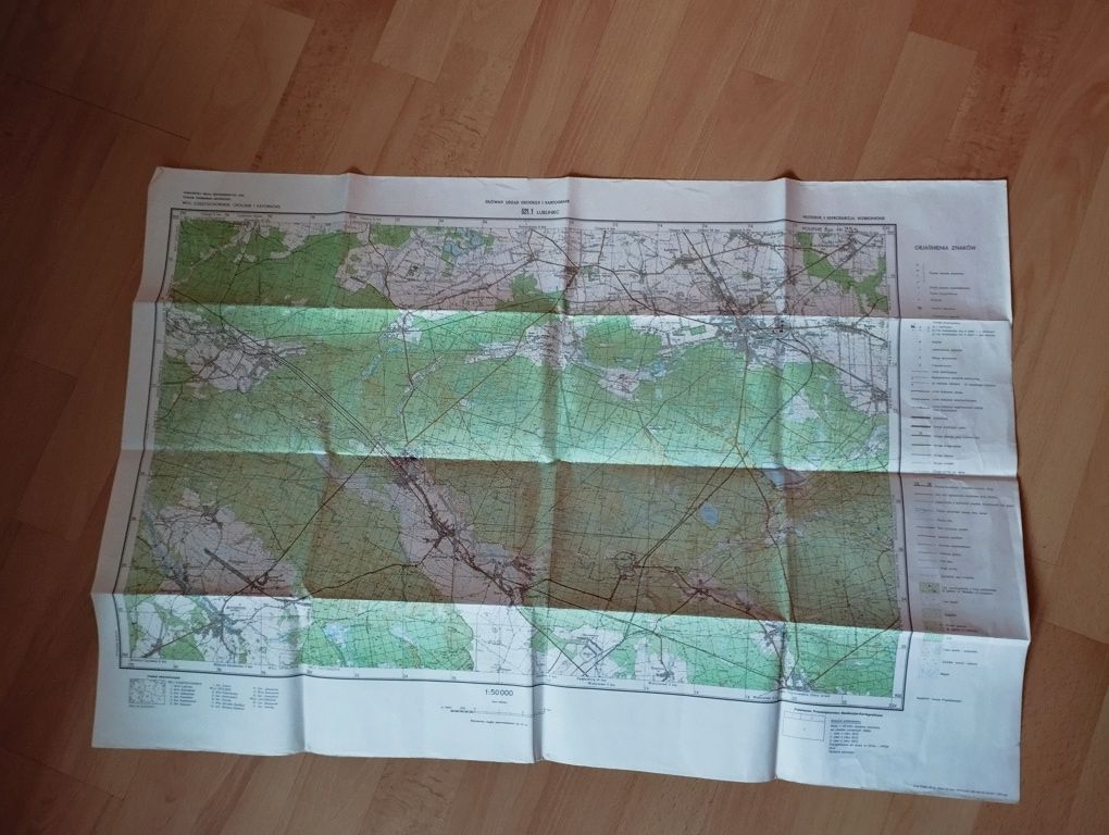 Mapa topograficzna okolic Lublińca