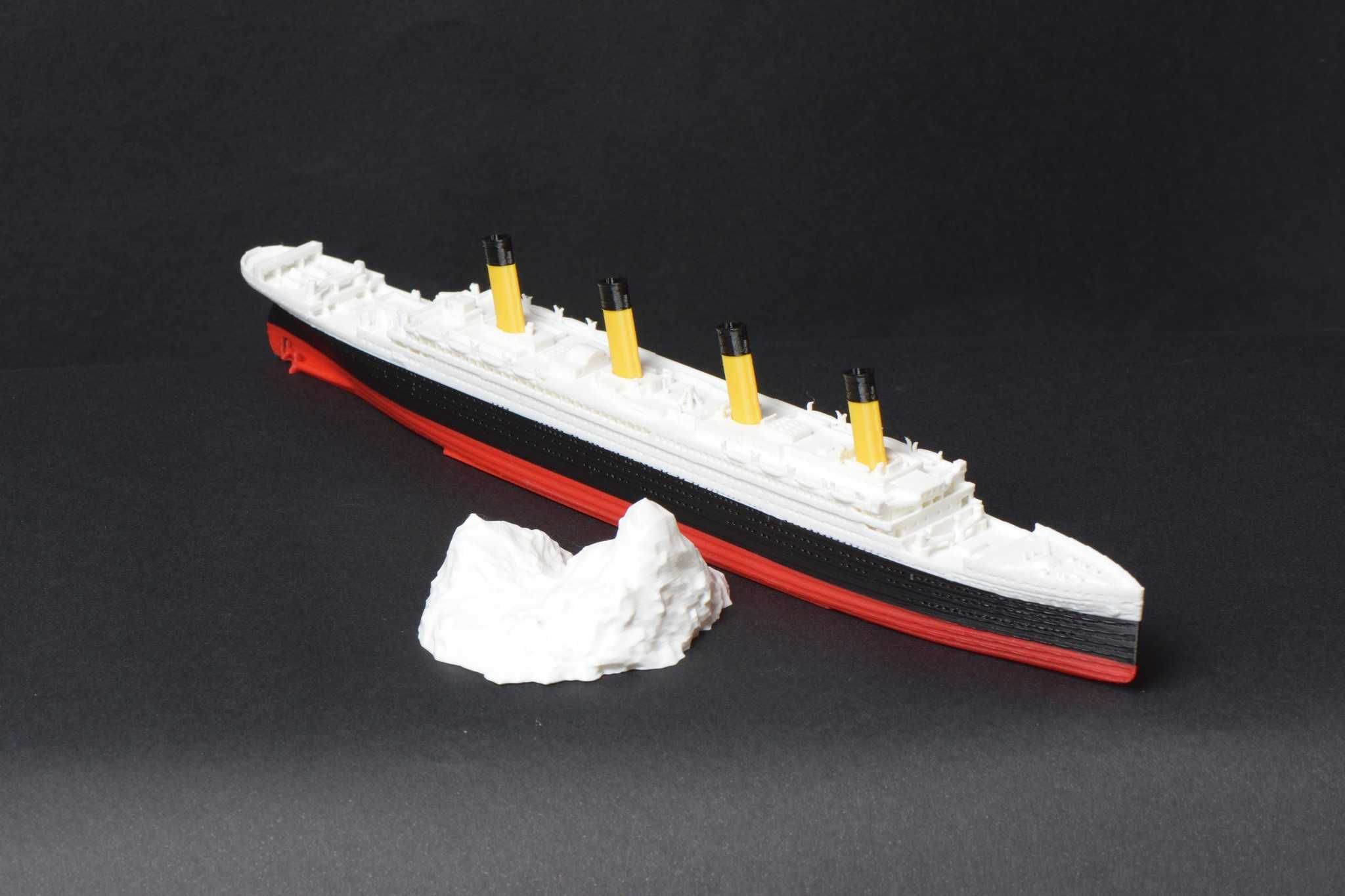 RMS Titanic + góra lodowa - Druk 3D