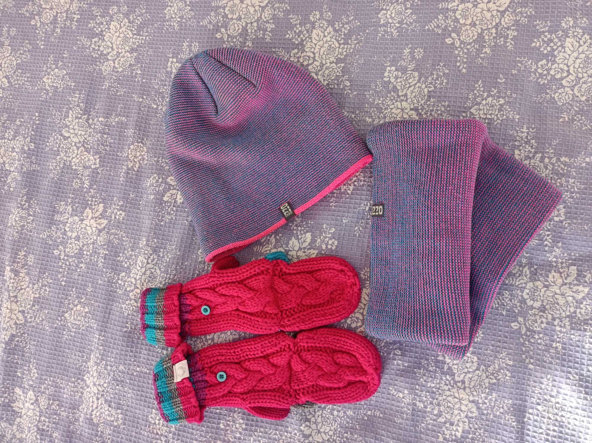 шапка+ хомут+ рукавички зимові