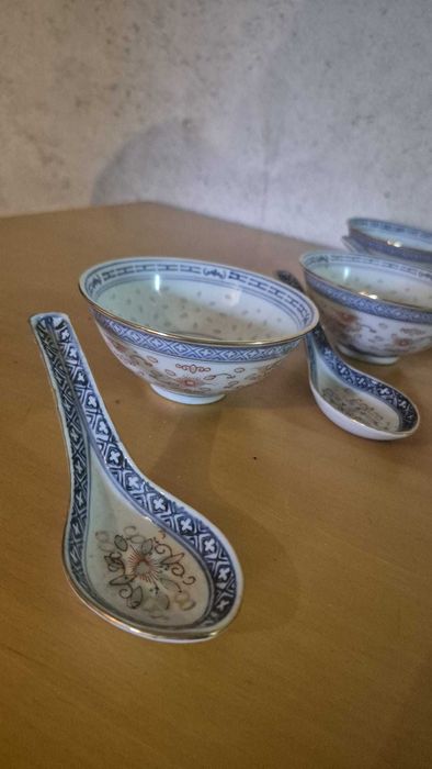 Conjunto de chá 6 pessoas - Louça Chinesa - Bago de arroz