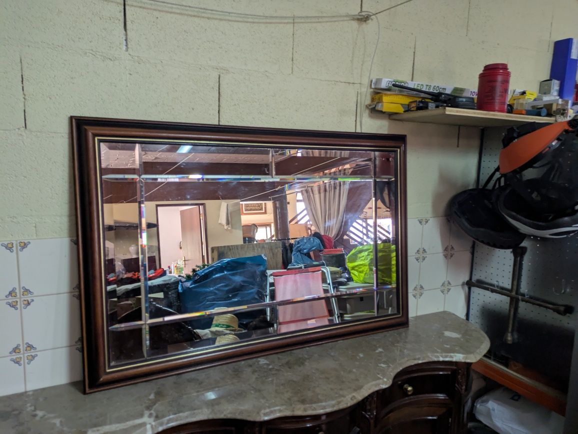 Espelho decorativo Retangular com moldura Clássica