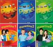 Planetino Planet 1, 2, 3, Hueber Kursbuch + Arbeitsbuch A1, A2, B1