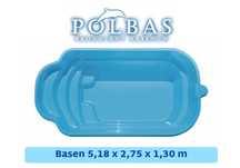Basen ogrodowy poliestrowy 5,18 x 2,75 x 1,30 od producenta, PREMIUM