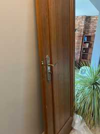 Drzwi drewniane 70 cm z ościeżnicą