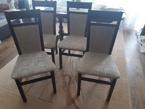 4 sztk krzesla  ciemny orzech