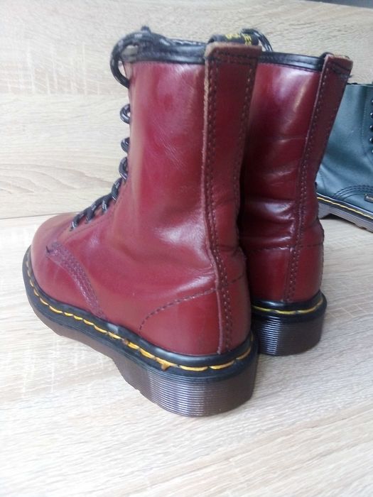 Martens 1460, made in england, cherry red