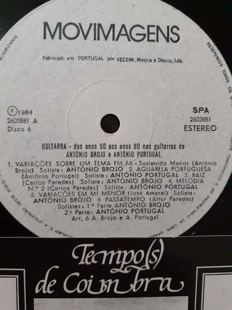 Discos de vinil fado de Coimbra