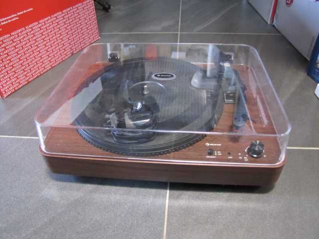 Gramofon retro Auna TT-Classic Light brązowy drewno winyl