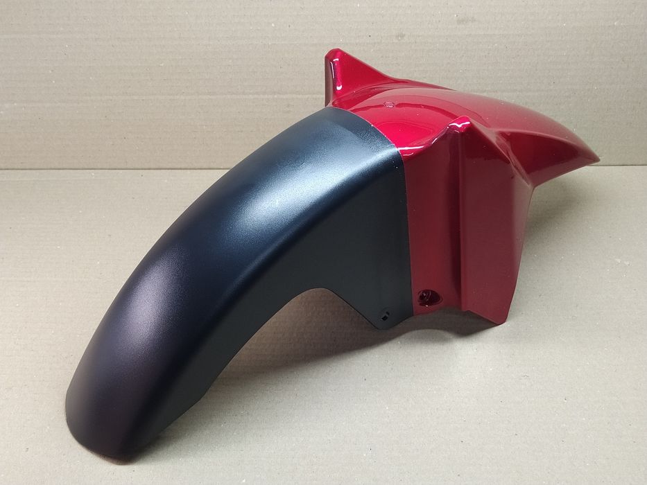 Крыло переднее мопеда Альфа Дельта пластик чёрный, красный