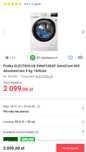 OKAZJA Pralka Electrolux 8kg EW6f2482P sensicare 600 z parą NOWA 2025