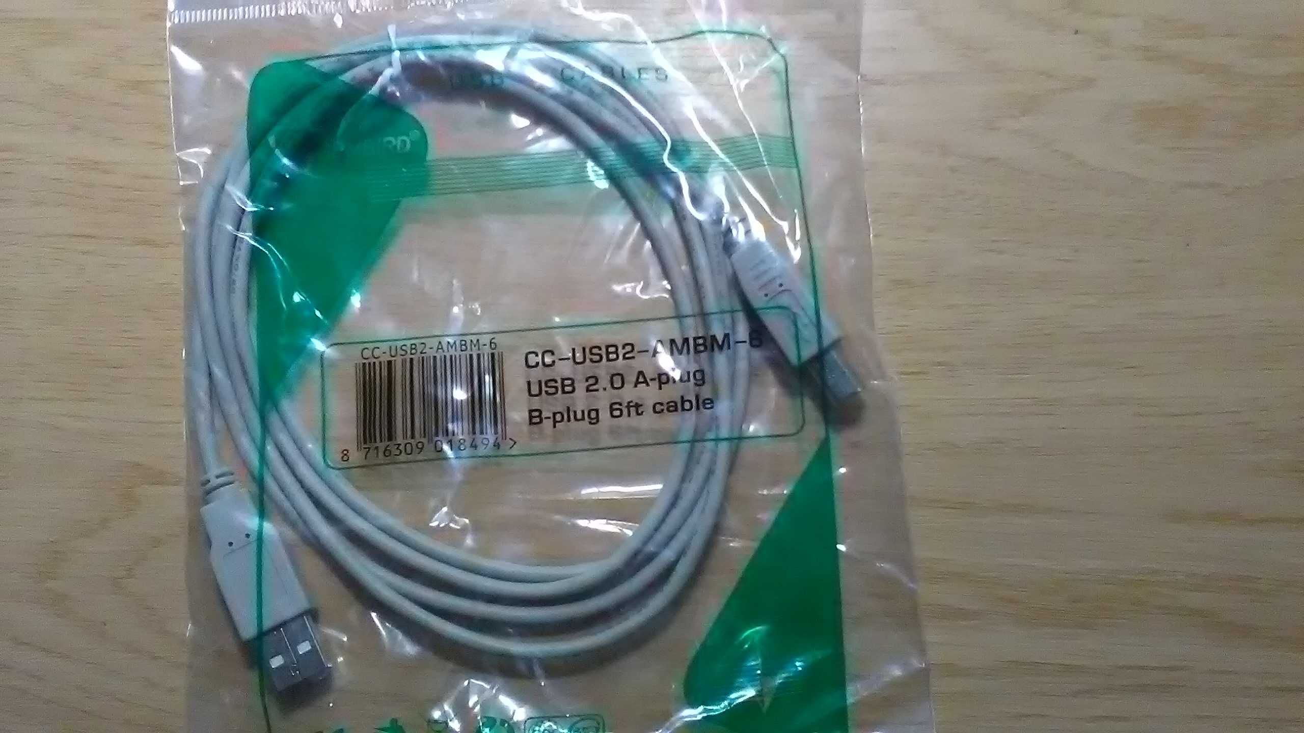 Кабель Gembird USB2.0 USB A(m) - USB B(m), 1.8м, серый, для принтера
