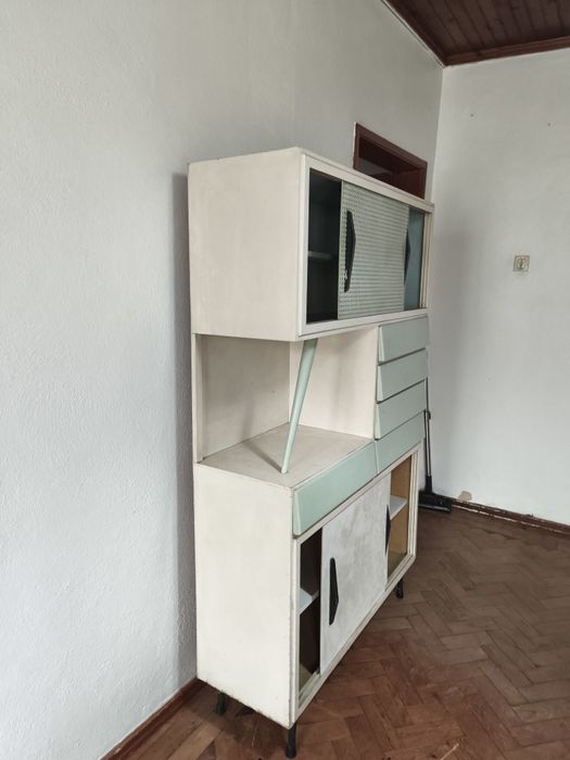 Móvel cozinha verde e branco