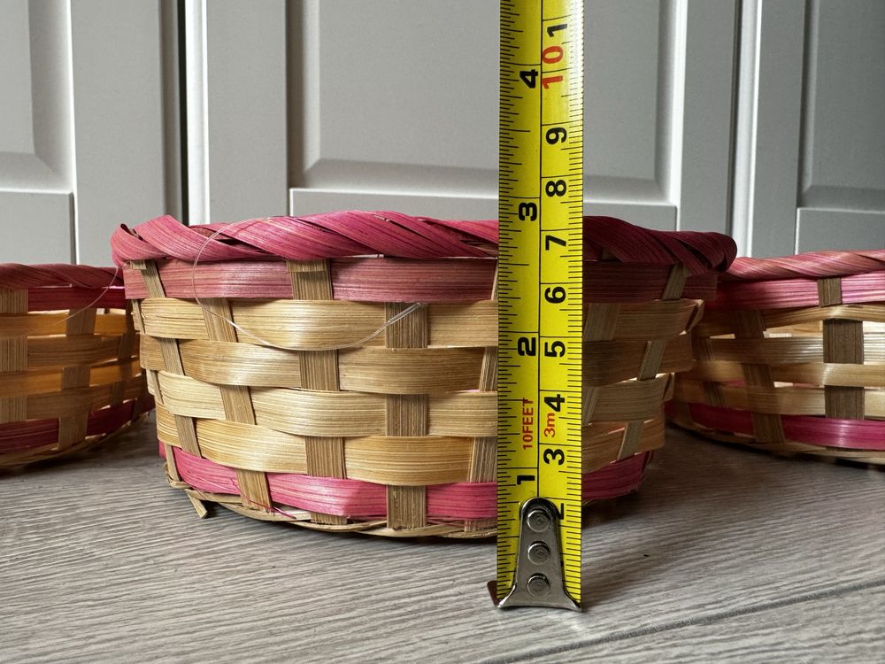 Zestaw 4 koszyczków – kolorowe, dekoracyjne, 20 cm