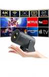 POLOCSH Mini Projektor WiFi Bluetooth 1080P 4K Android 11 HDMI