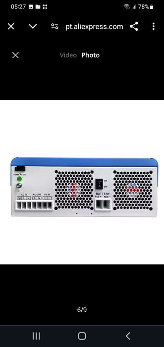 Inversor hibrido de 48v 6200w NOVO