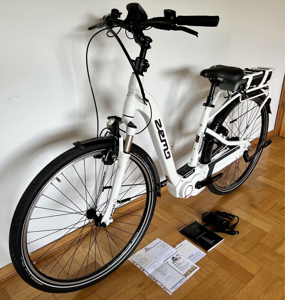 Jak nowy EBIKE ZEMO ZE8RT, Bosch, Akku 400W, Napęd PASEK, roz. 45cm