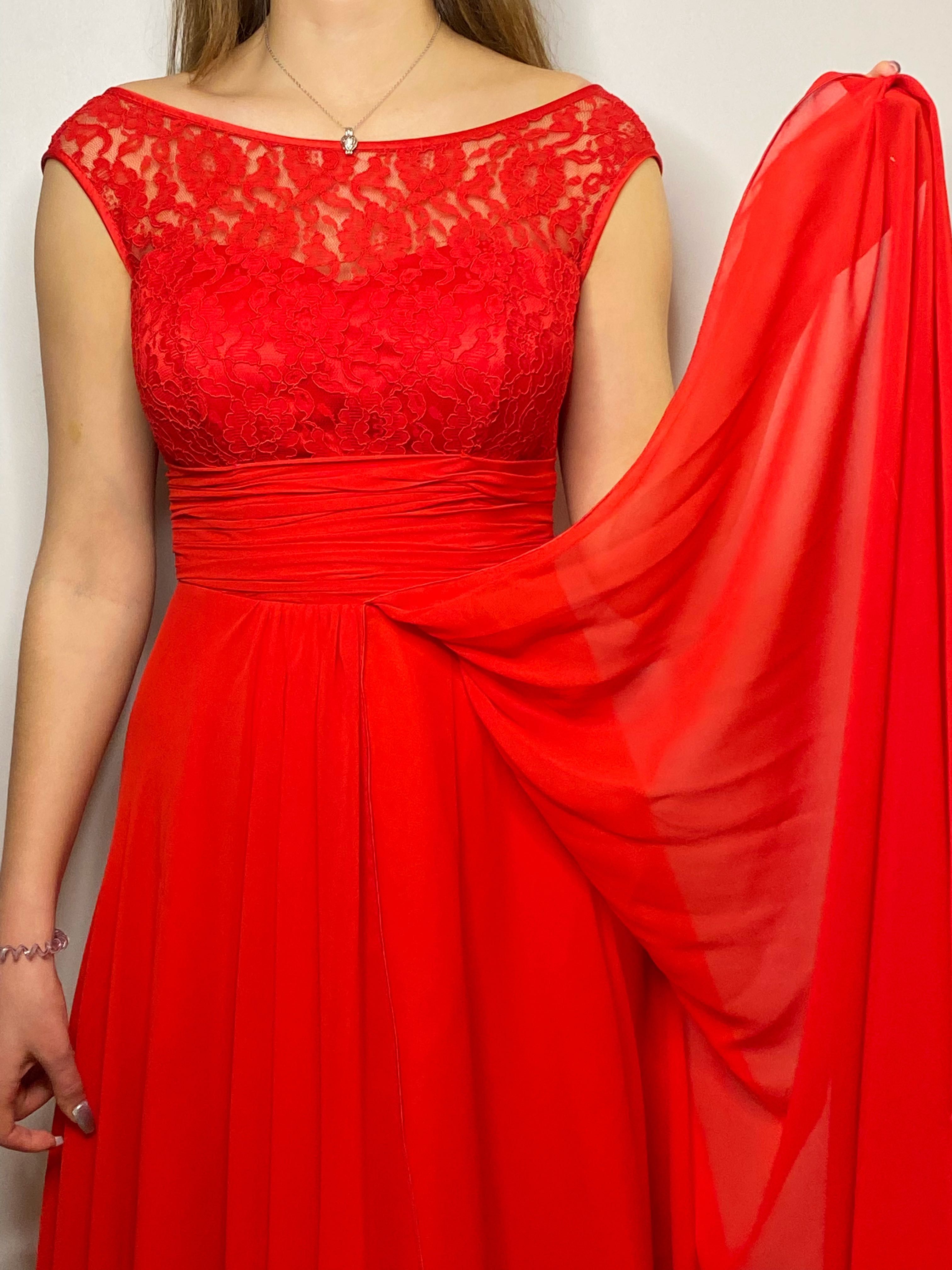 Выпускное платье / платье на выпускной / красное выпускное платье