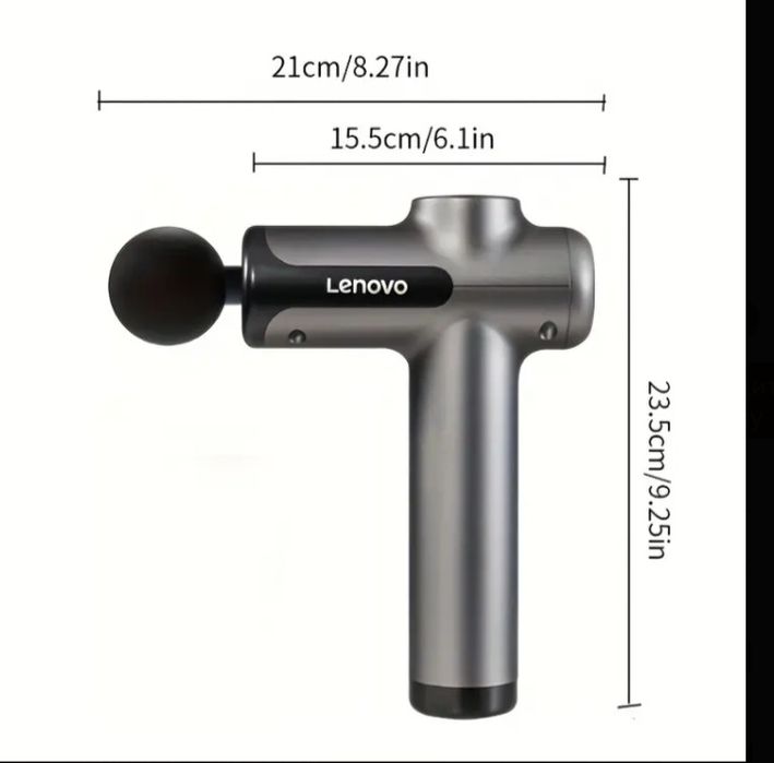 Перкусійний масажер для тіла та м'язів Lenovo + 8 насадок + кейс