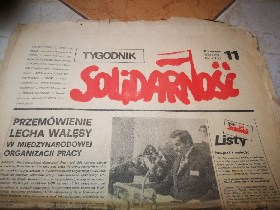 Sprzedam kolekcjonerskie wydania gazet Solidarność 1981 rok, biuletyn