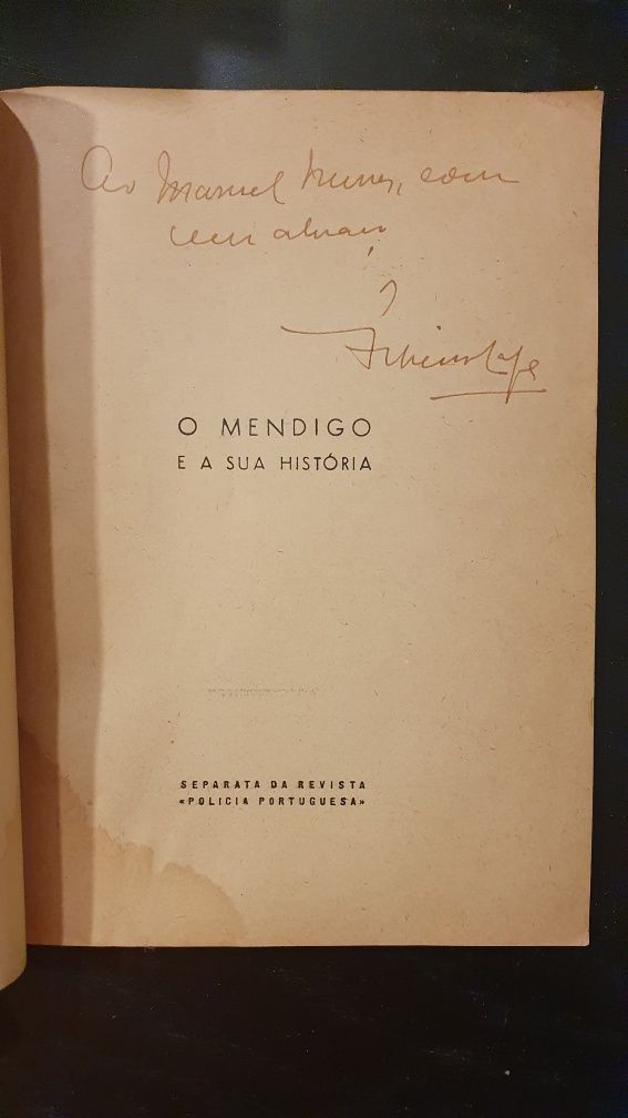 Livro autografado - O Mendigo e a sua história, de Albino Lapa