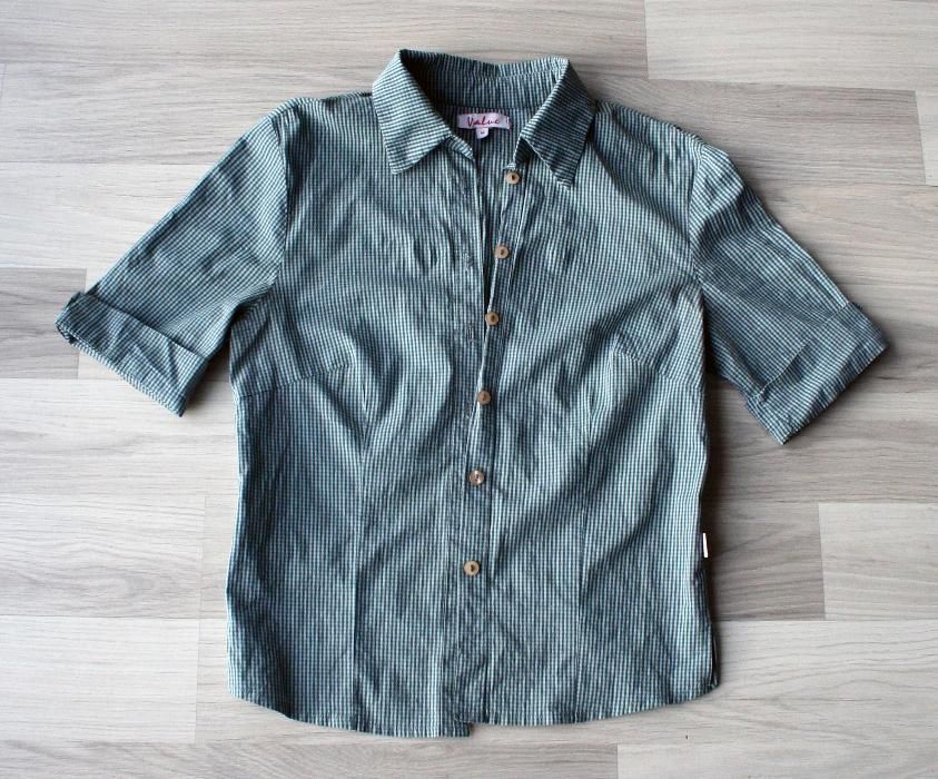 Koszula w kratke krótki rękaw dobra jakość M Value