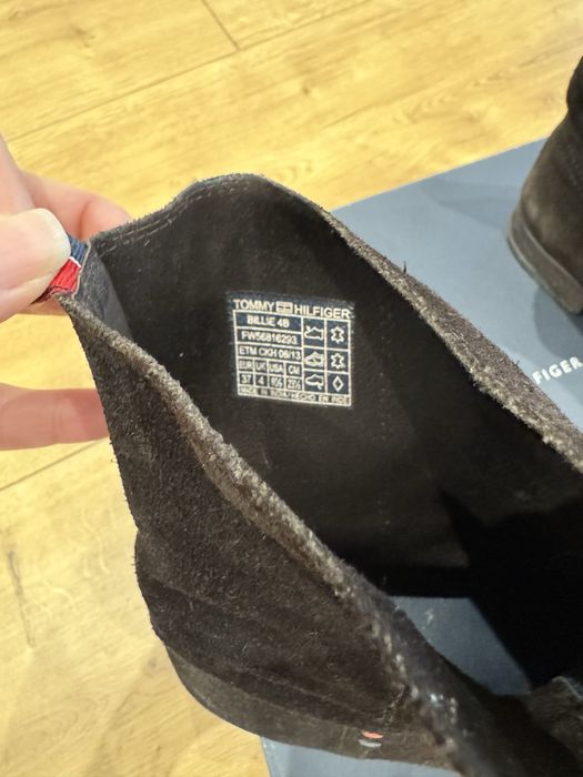 Botki damskie zamszowe Tommy Hilfiger