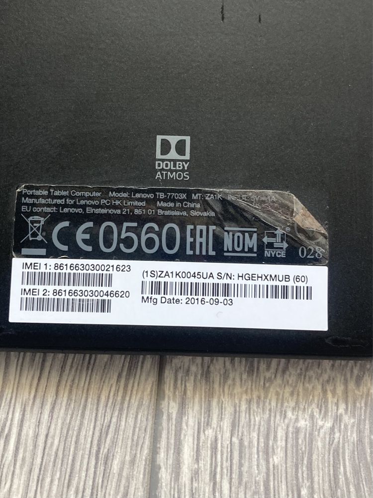 Планшет Lenovo Tab 3 7plus TB7703X