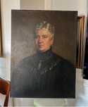 Portret kobiety antyk XIX wiek Vintage biedermeier