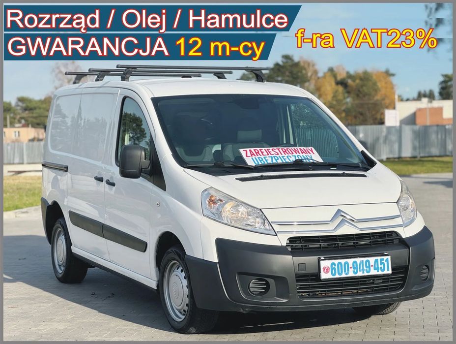 Citroën JUMPY  BEZWYPADKOWY Gwarancja 12 m-cy w cenie auta