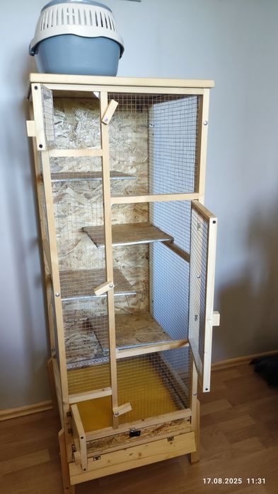 Duża klatka 145x50x50 cm – szynszyle, fretki, szczury + transporter GR