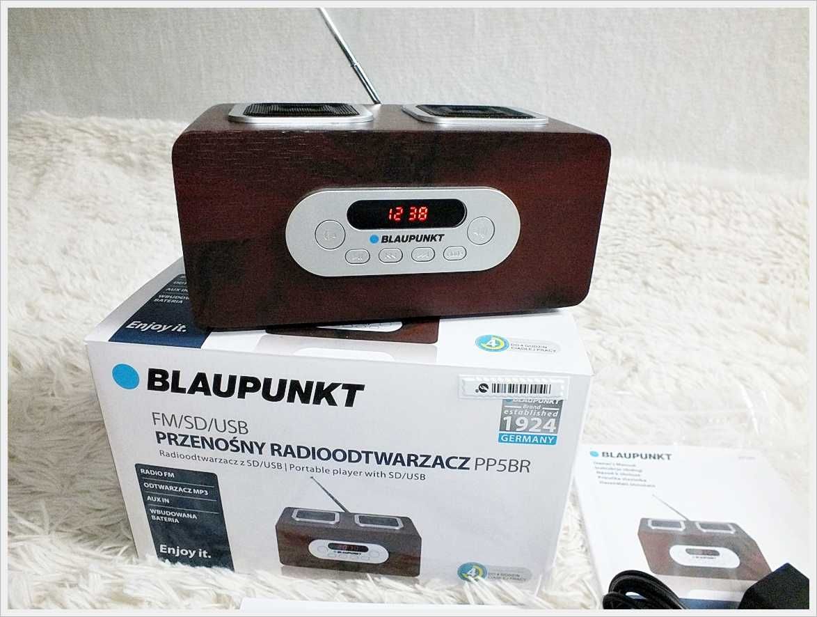 Radio BLAUPUNKT PP5BR Akumulator USB SD AUX w stylu Retro!