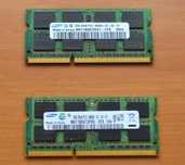 Pamięć RAM 2 GB DDR3  x 2 z Lenovo Thinkpad R500