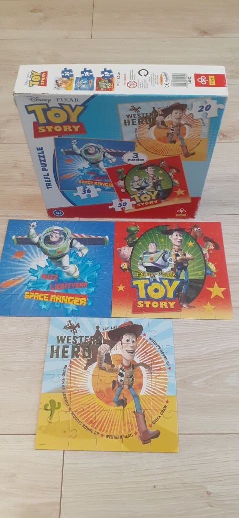 Puzzle Toy Story, Trefl 3w1+GRATIS!